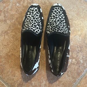 Donald J. Pliner Black and White Loafers Slip-Ons